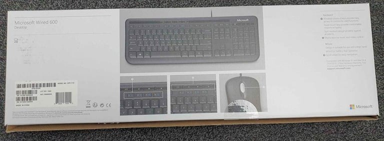 Original Microsoft wired 600 Desktop Keyboard and Mouse. Brand new in Box