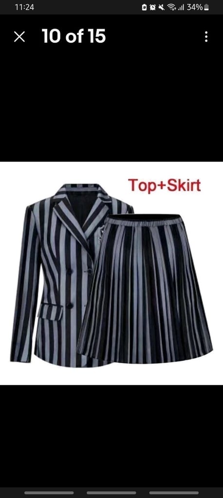 image for Wednsday Addams Halloween Outfit