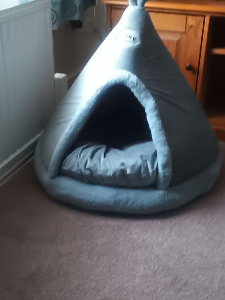 Grey new dog bed