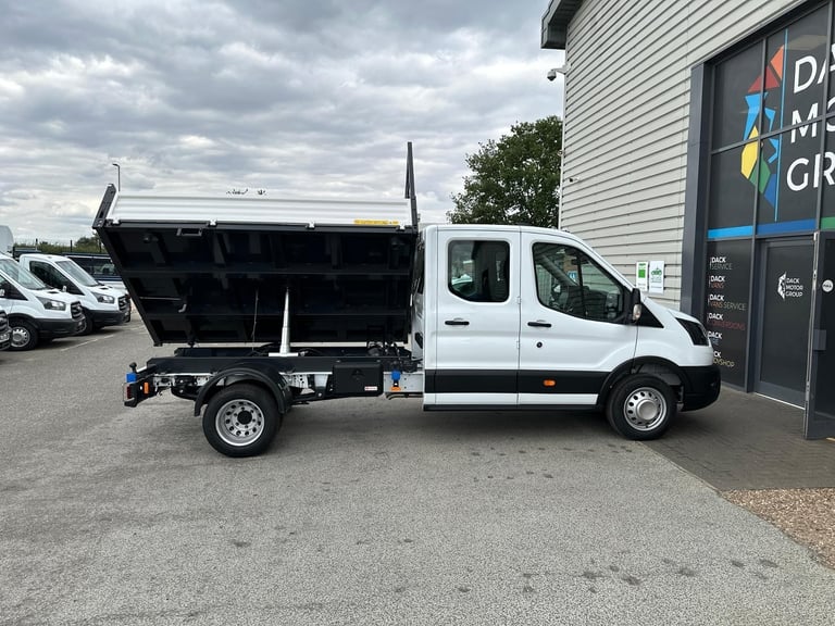 75 Reg, Ford Transit L3 Double Cab Steel Tipper, Tow Bar