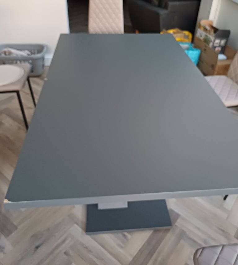 Grey extending dining table