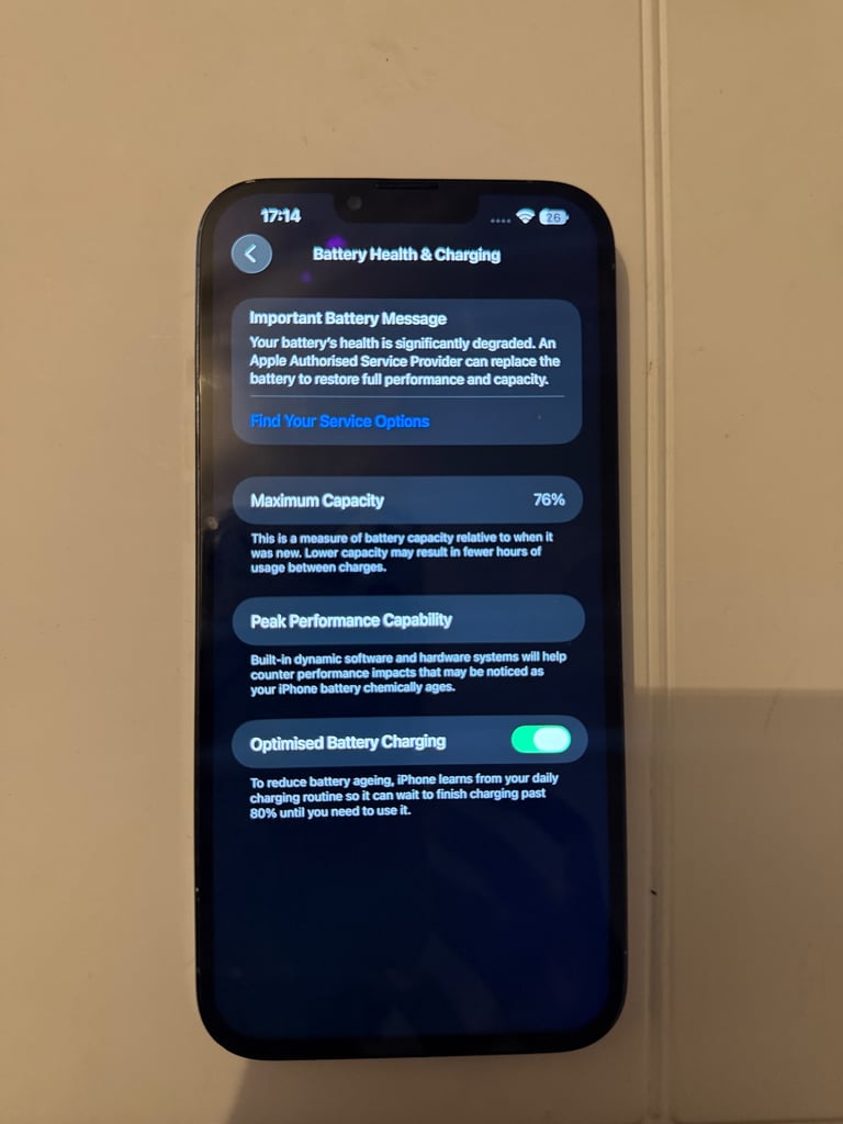 iPhone 13 Pro Max Unlocked Smartphone Sierra Blue, 128GB, 76% Battery Health.