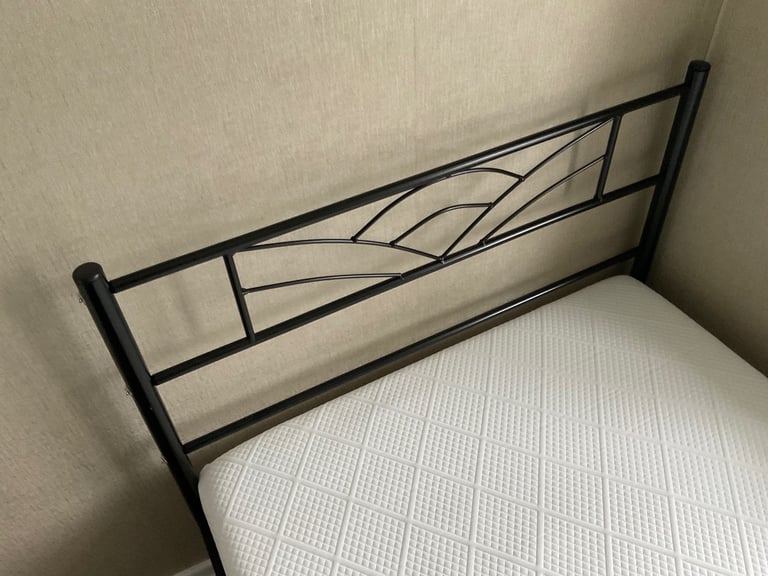 Single bed and mattress