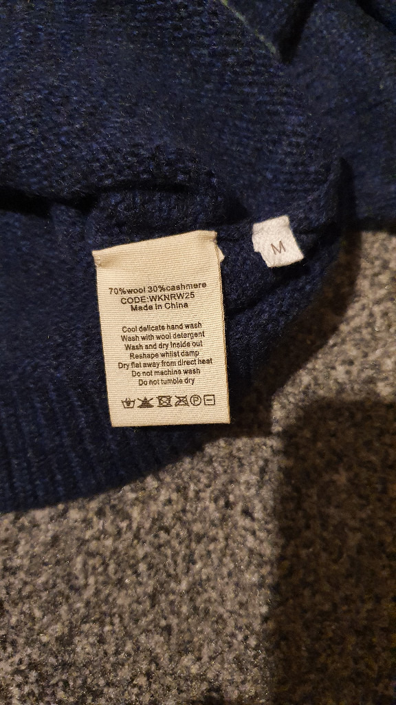 Toast Intarsia Floral Jumper Wool & Cashmere Blue Multicoloured Sweater Medium RRP £295