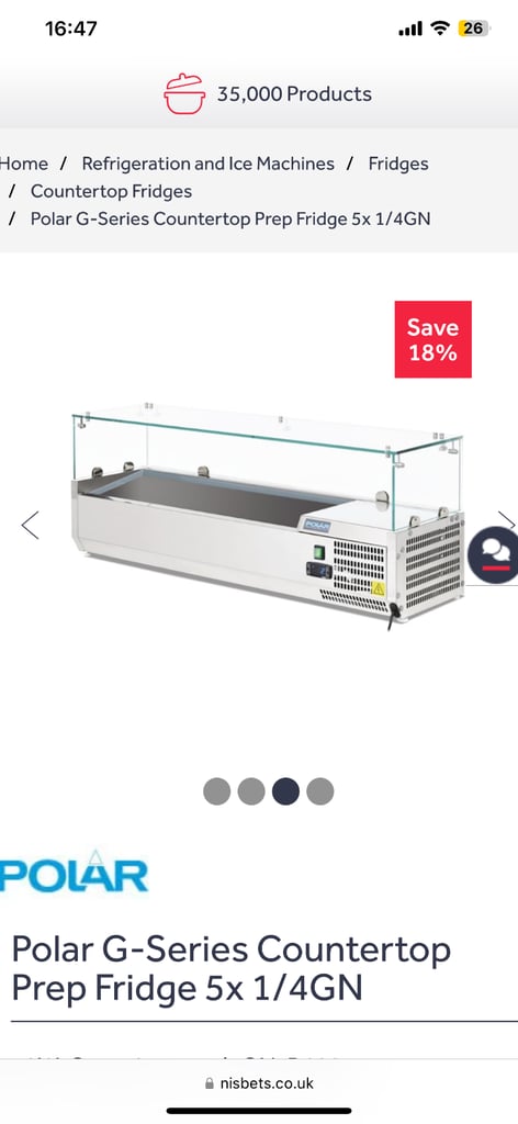 Polar G-Series Countertop Prep Fridge 5x 1/4GN