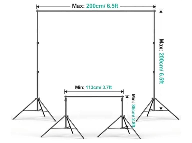 2x2m background stand set white background photo background Support 