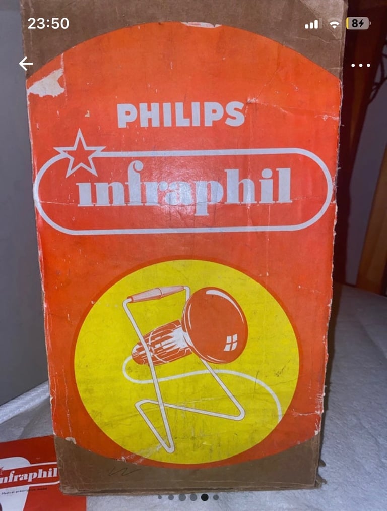 Vintage Philips Infraphil heat lamp 