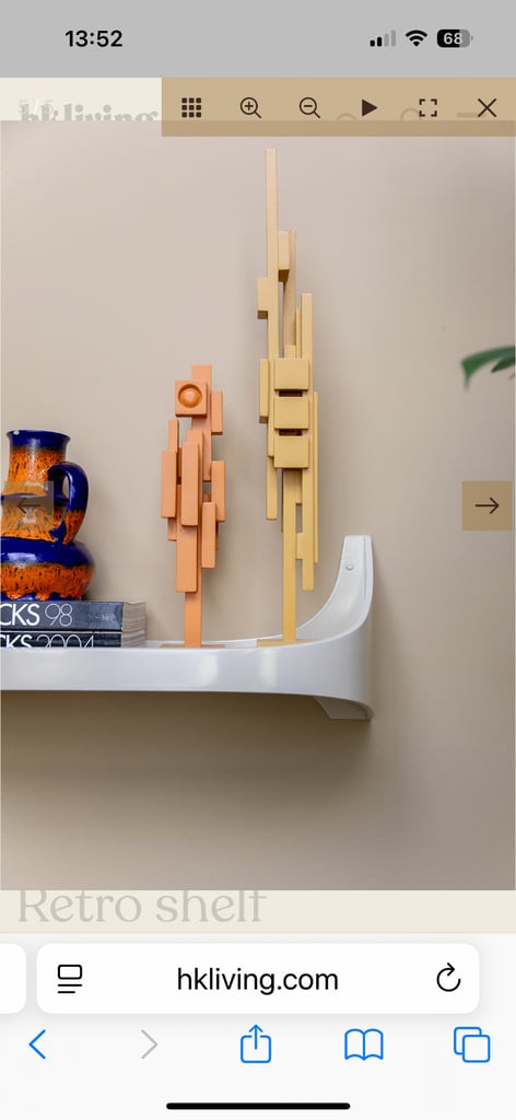 HK Living Retro Shelf in Cream