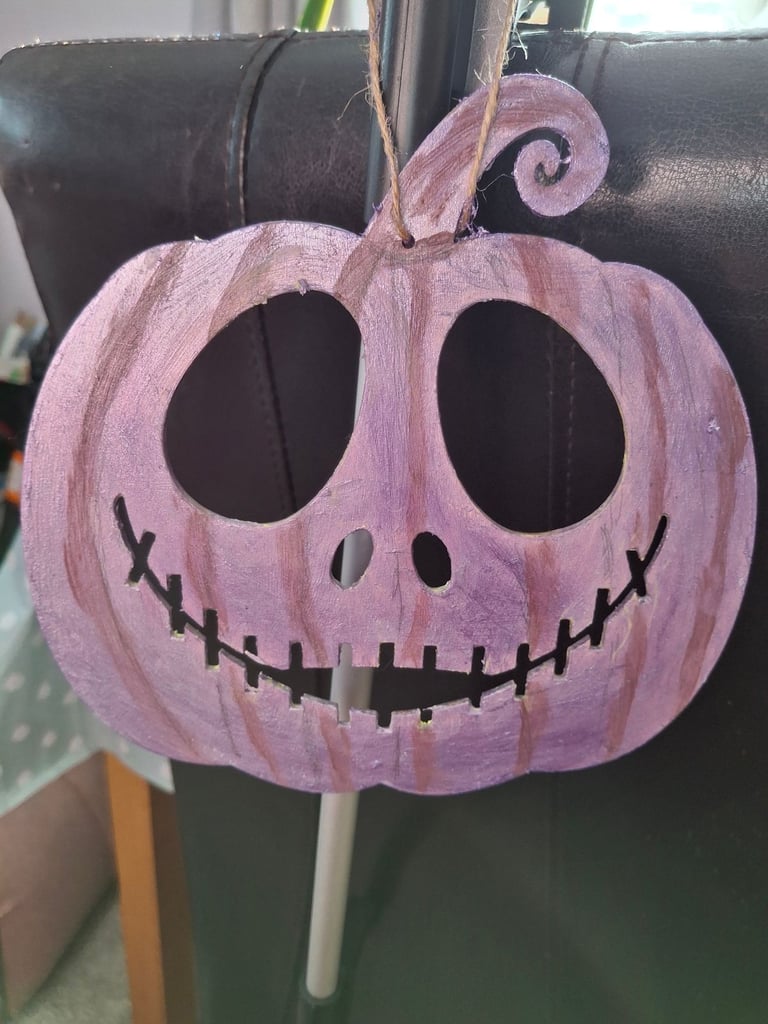Hand painted halloween decorations