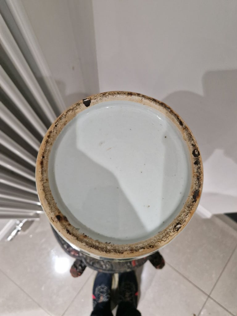 Antique Chinese Famille Verte Vase 