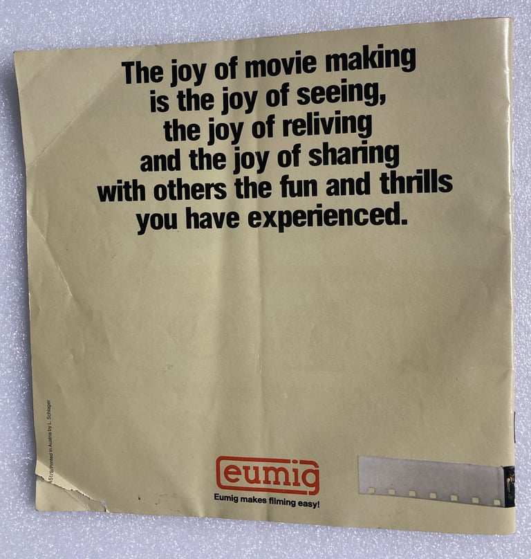 VINTAGE EUMIG SUPER 8mm Cine Cameras & Projectors 24 Page Full  Colour  Brochure.