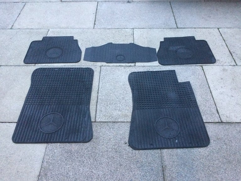 Genuine and vintage mercedes rubber car mats 