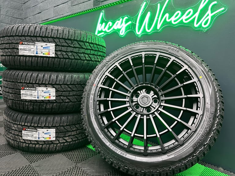 image for 22” Urban WX-3 Alloy Wheels - Land Rover Defender 90 / 110 L663 & NEW Yokohama Geolandar AT’s!