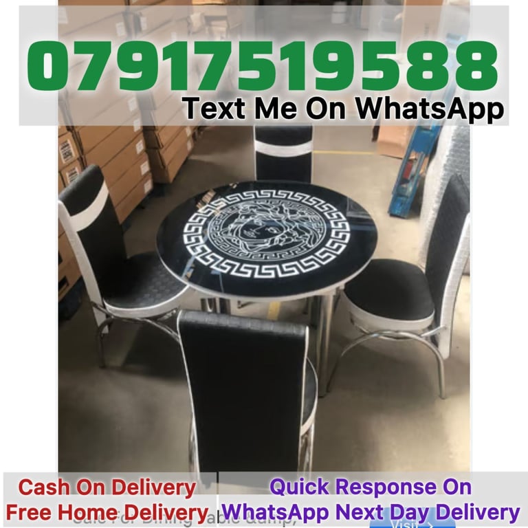 Dining table with 4 and 6 chairs Free Delivery