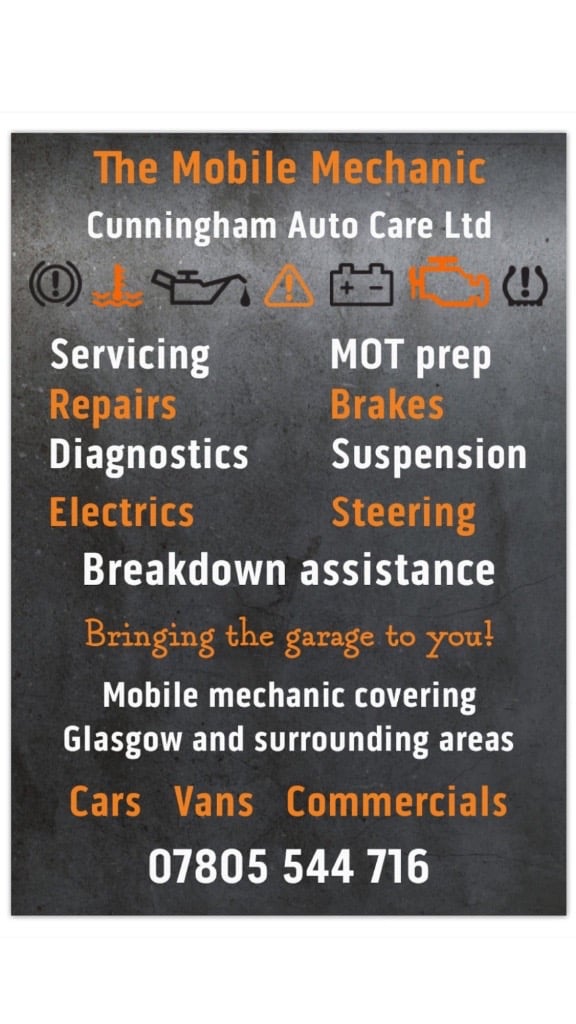 The Mobile Mechanic. Glasgow and surrounding areas. 