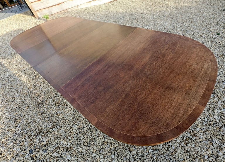 Regency Style Mahogany Extending Dining Table Almost 8 FT Long 10 Seater