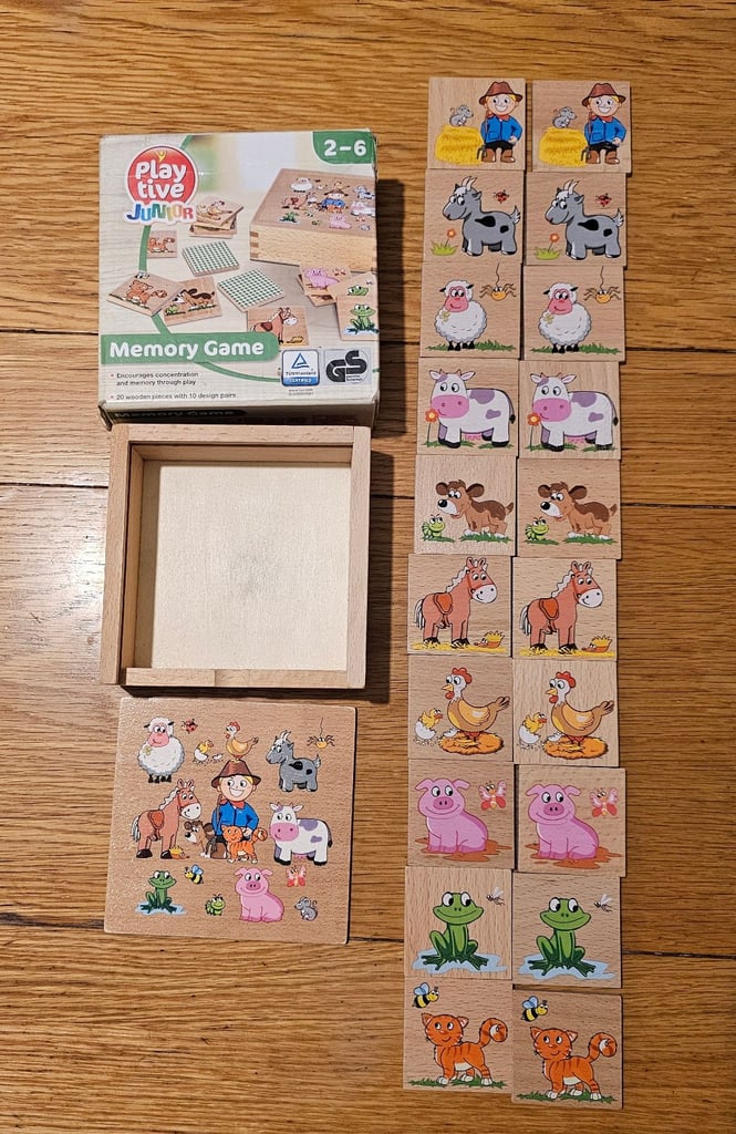 Used wooden memory game