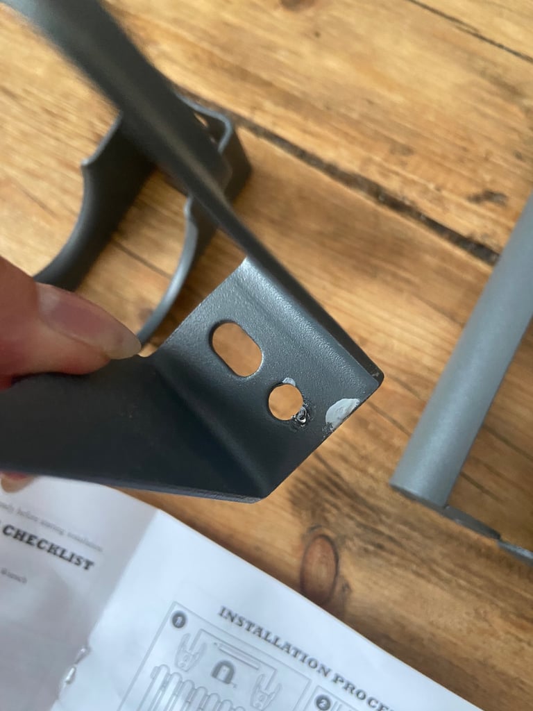 anthracite double radiator floor mount bracket