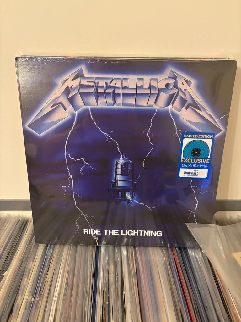 image for METALLICA RIDE THE LIGHTNING ELECTRIC BLUE VINYL WALMART USA EXCLUSIVE LP 