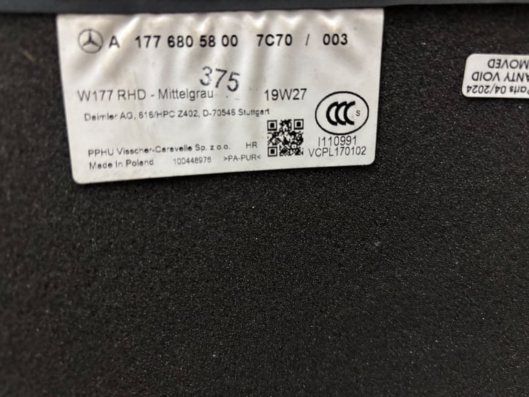 image for Original Mercedes w177 car floor mats, excellent condition