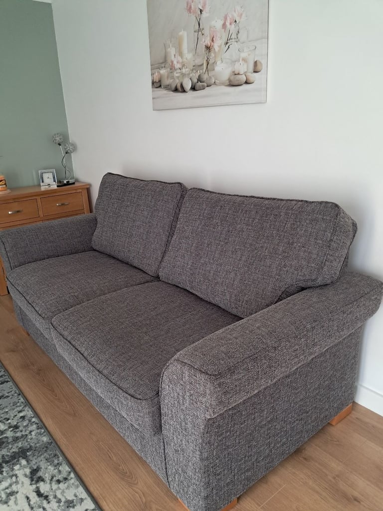 London 3 Seater Fabric Sofa 