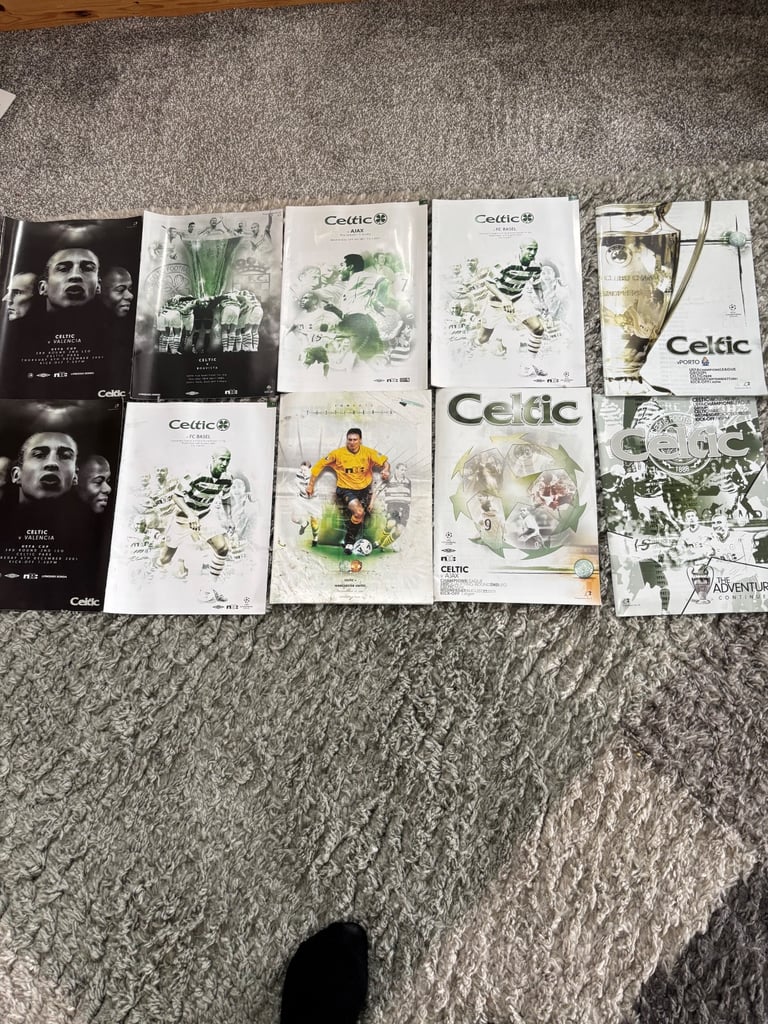 Celtic football programmes