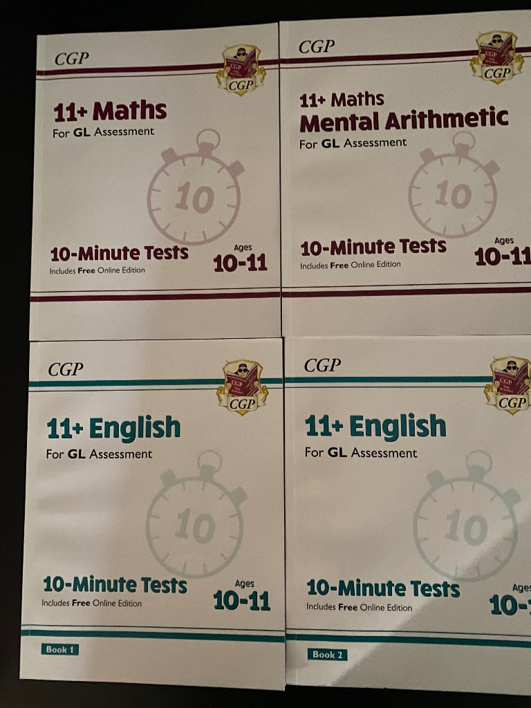 11+ CGP books & Test assessments - GL board