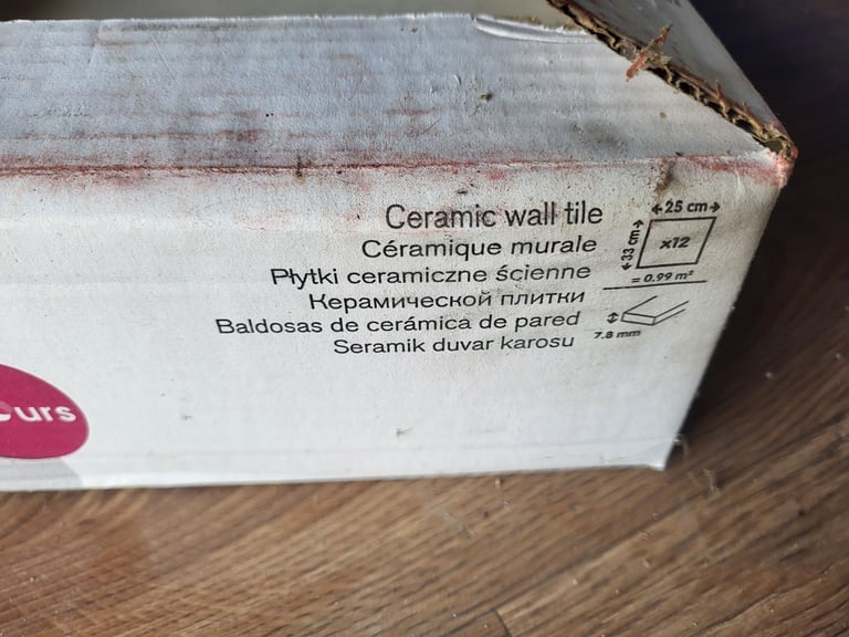 1 box of tiles