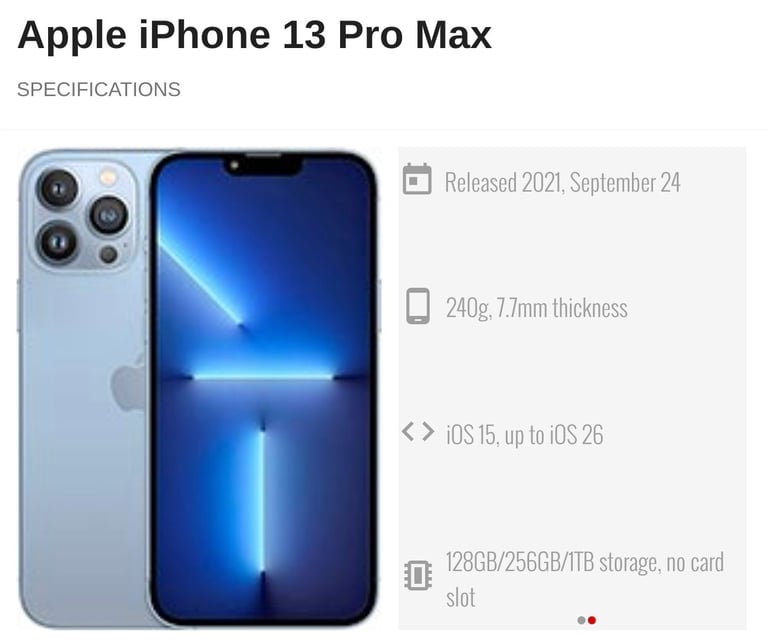 iPhone 13 pro max 128gb 