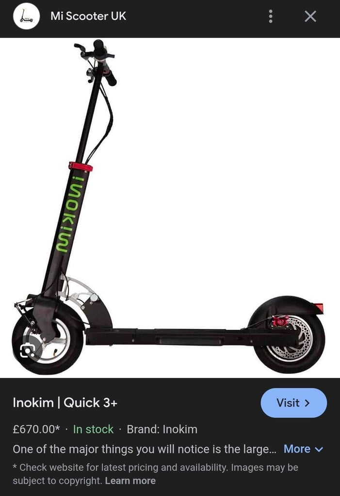 E-scooter Inokim Quick 3 Plus
