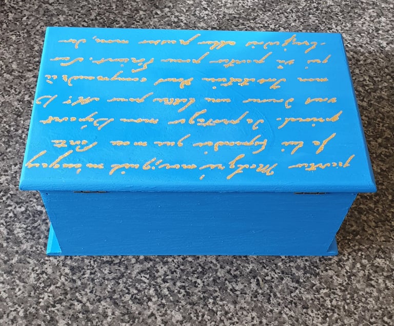 Jewellery Presentation Box French Script Handpainted