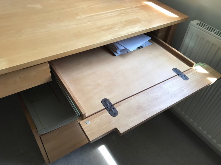Desk with storage stool 