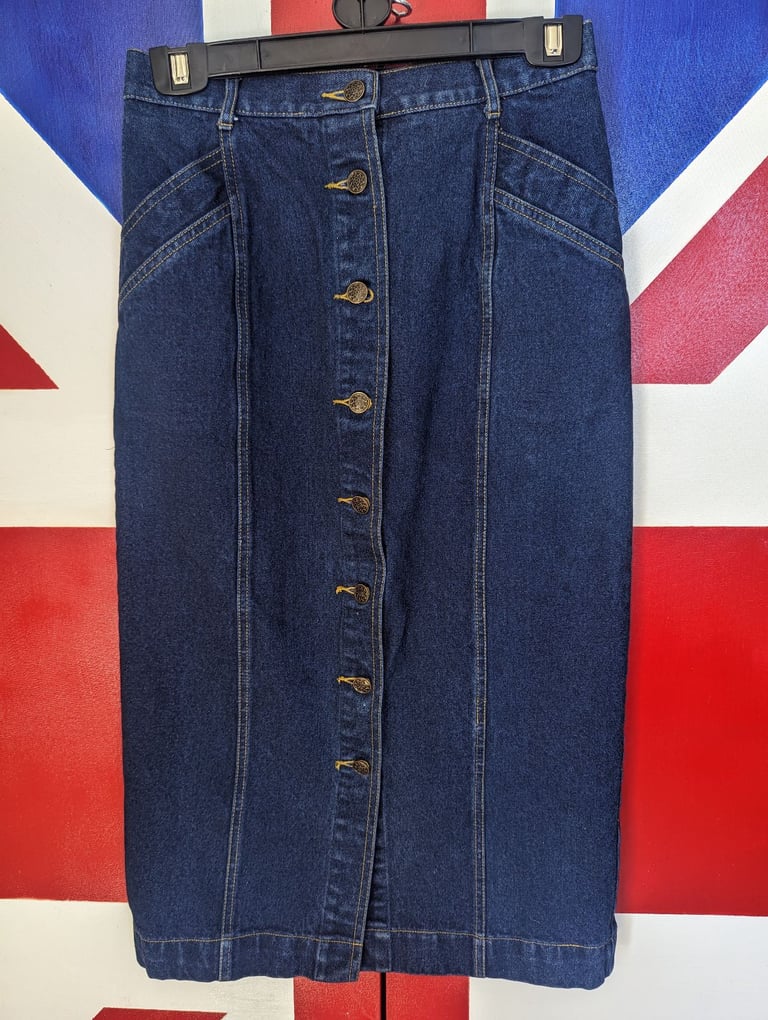 image for 1980's ORIGINAL VINTAGE DENIM SKIRT!