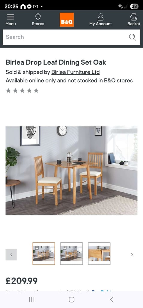 Beech solid wood compact dining table