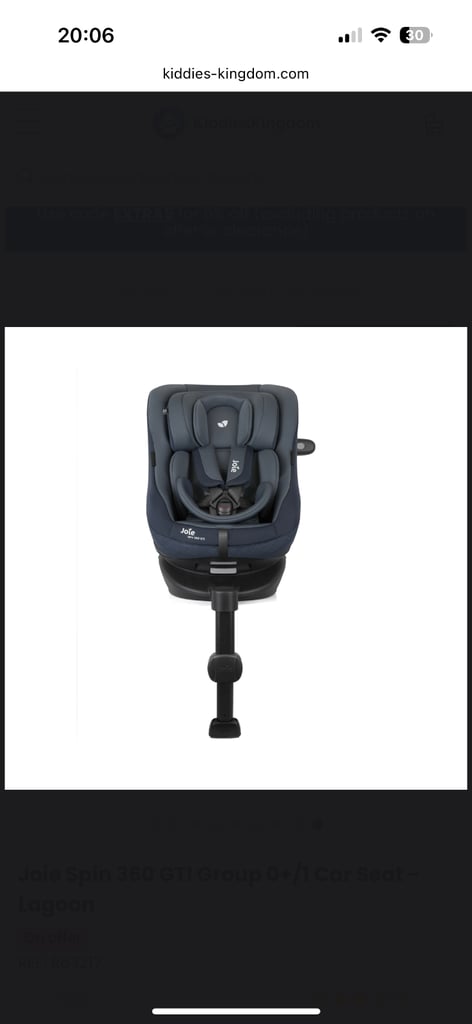 image for Joie Spin 360 GTI Group 0+/1 Car Seat - Lagoon