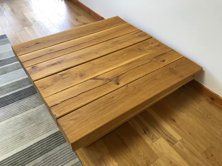 image for Solid Oak Rustic Sleeper Coffee Table 