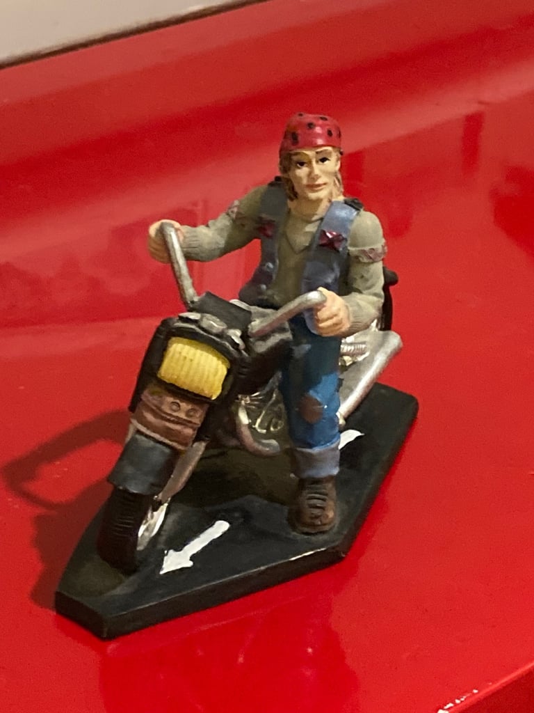 Vintage ceramic biker. Collectable.