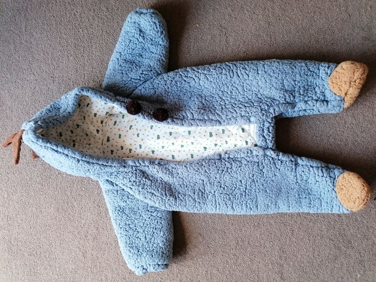 Thick fleece all in one suit 9-12 months 