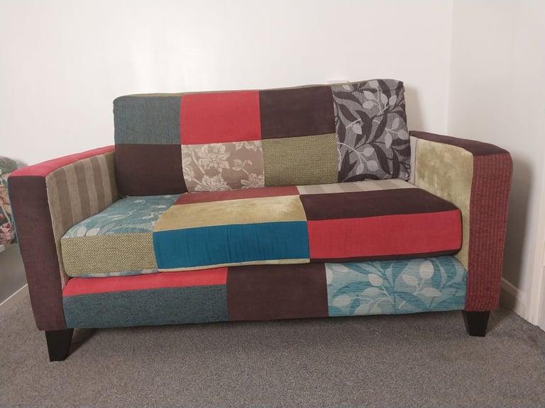 image for 2Seater Sofa Pretty Patchwork Style RM9