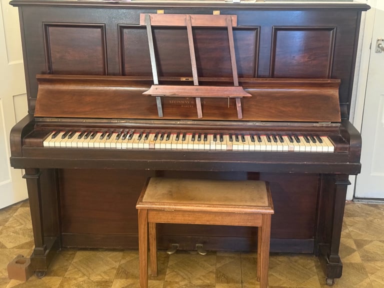Steinway And Sons Piano Model K  - With Stool