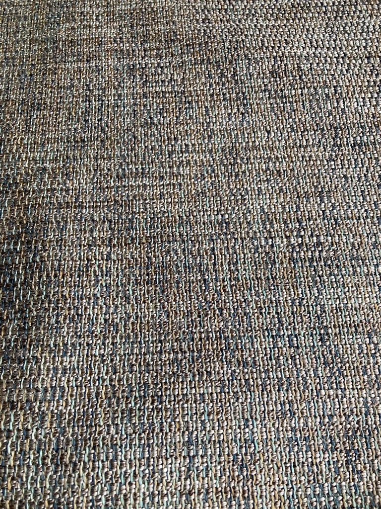 1.6m John Lewis upholstery fabric grey gold blue fleck