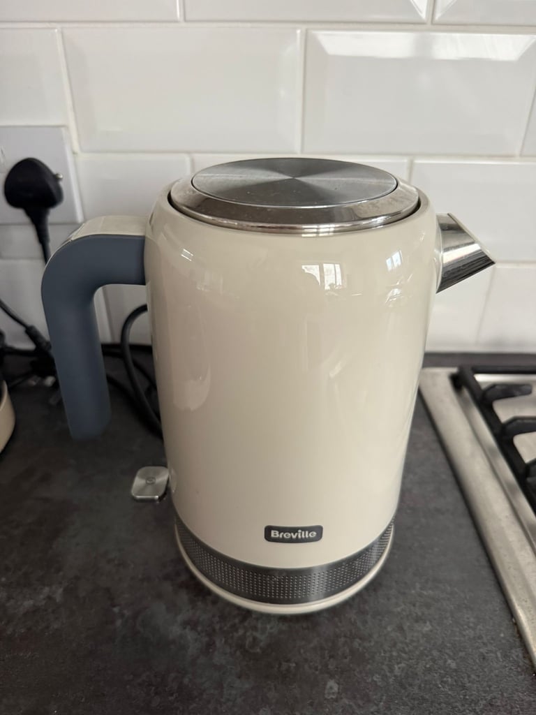 Russell Hobbs Microwave + Breville kettle and toaster bundle in Cream and Stainless Steel