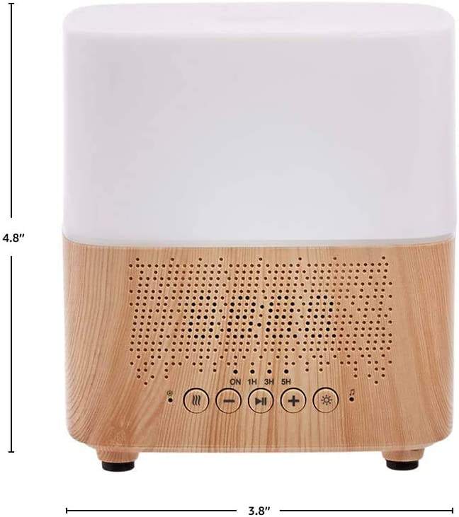 Smart Oil Diffuser + Bluetooth Speaker + Digital Alarm Clock + 7 LED Therapy Night Light