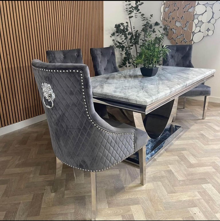 Brand New Marble Table with Chairs 