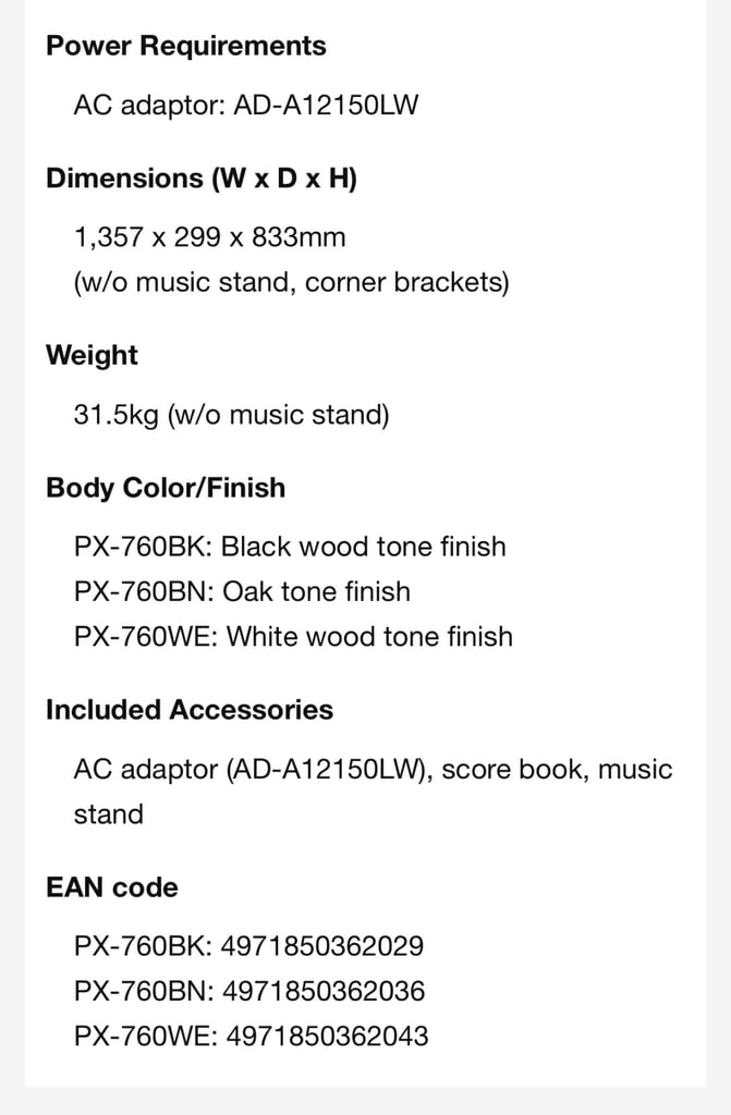 Casio Privia Px760 88 Key Digital Stage Piano