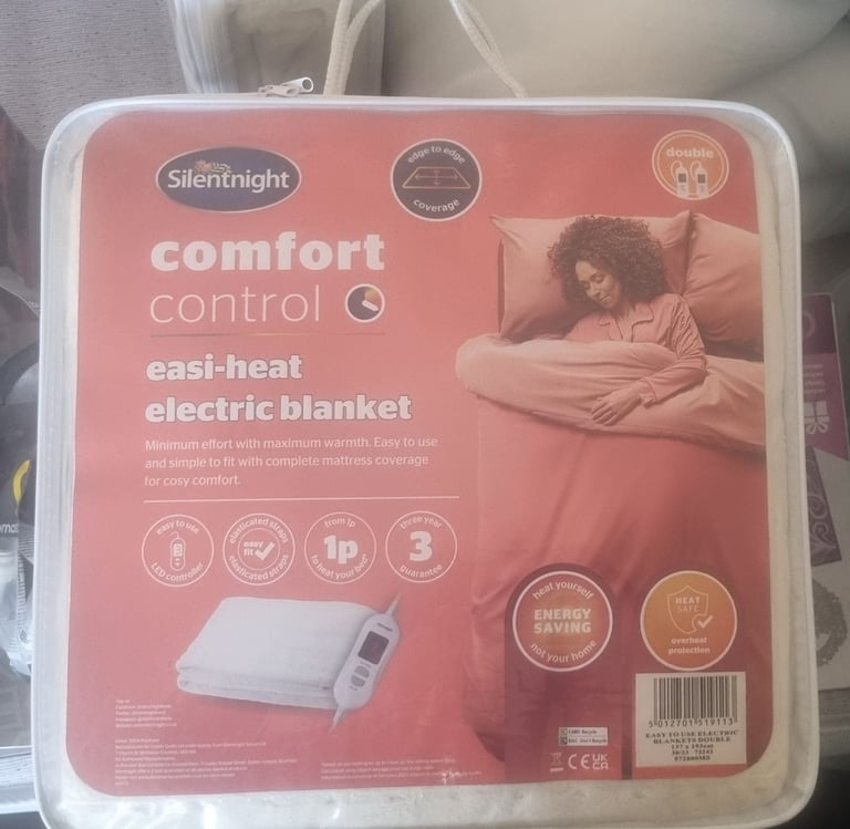 SILENTNIGHT DOUBLE ELECTRIC BLANKET WITH DUAL CONTROLS 