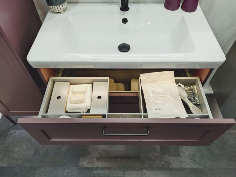 Dansani Luna 80cm Vanity Set Chalky Plum *Manufacturers Ex-display* rrp £6794