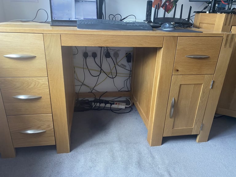 Oak Furniture Land solid oak office desk