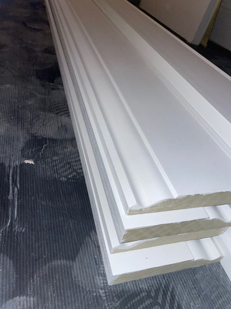 9x High Density Moisture Resistant (MR) MDF_Ogee 1 Skirting Boards – 4200mm, Primed Finish