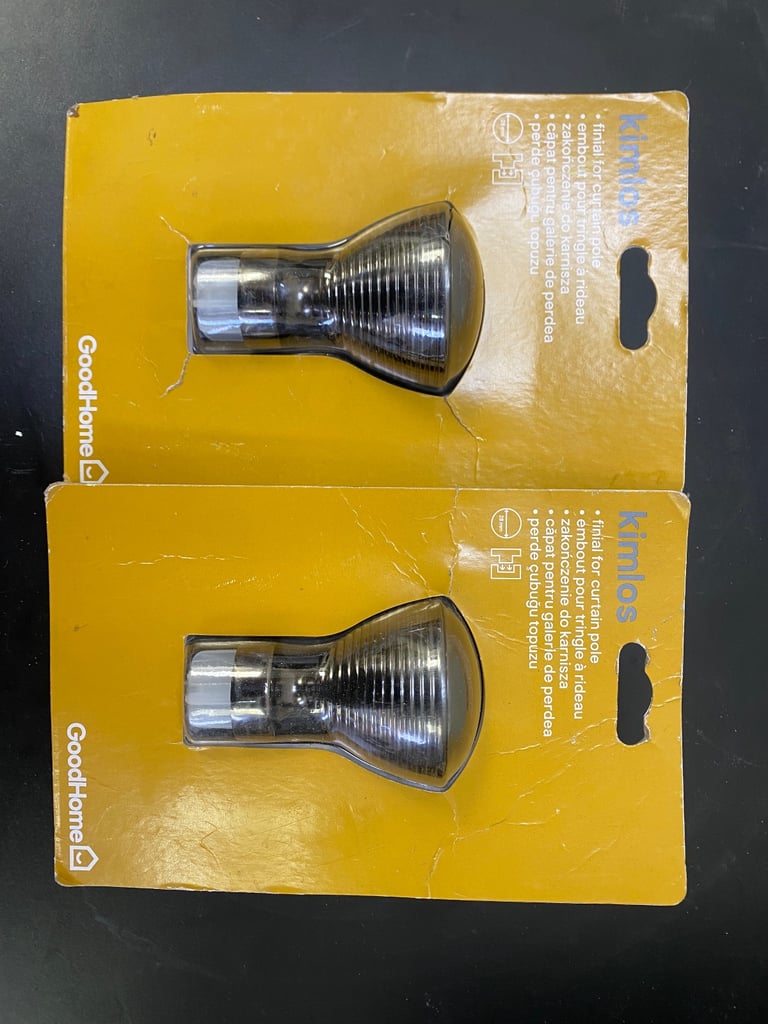 image for GoodHome Kimlos curtain pole finials 